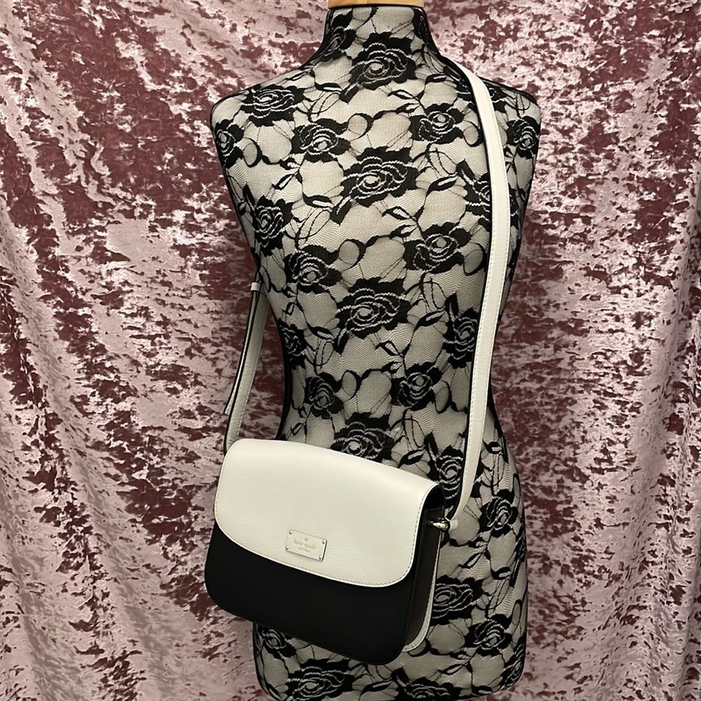 Kate Spade Adelaide Two-Toned B&W Crossbody/Shoulder Bag